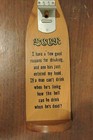 Vintage Bottle Shaped Wood Bottle  Beer Opener  Bar Decor  Vintage Barware Quote