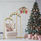 Metal Arch Backdrop Stand Gold Wedding Arch Stand Set Of 3 6ft 5ft 4ft for Party