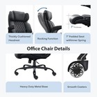 500lbs Big And Tall Office Chair Heavy Duty Executive Pu Leather Wide Seat