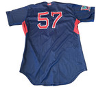  57 Game Worn Lowell Spinners Jersey Size M Wilson Blue