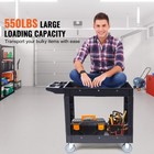 Utility Service Cart Rolling Cart 2 Shelf 550lbs With 360   Swivel Wheels