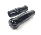 Pair Of Vintage Style 1  Black Bicycle Bike Handlebar Grips Hard Rubber