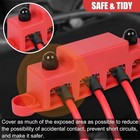 3 8    250a 4 Stud Busbar Bus Bar Power Distribution Terminal Block Red black Us