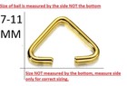 Triangle Jump Ring Beautiful Gold Silver Bronze Plate Dull Silver Bail 7 - 11mm 