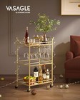 Bar Cart  Home Bar Serving Cart  Small Bar Cart With 3-tier Shelf  Wine Holde   