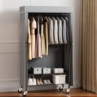 3 Tiers Heavy Duty Rolling Garment Rack With Wheels  Adjustable Shelf  Bedroom