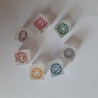  Natural  Cube  Quartz   Crystal  Chakra Stones Of  Reiki Healing  Lot  Of  7
