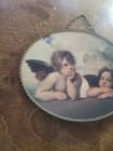 Vintage Oval Flue Cover Raphael Madonna Cherubs 90s Romantic Y2k Cute Hanging