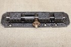 Old Door Slide Bolt Security  latch Barrel Lock Fancy Brass Vintage Iron 5 3 8 