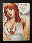 Mary Jane Sketch Card Original Art Spider-man 2025 Sexy Cute Busty Hot New 