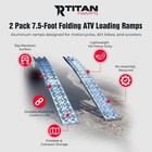 Titan Ramps 2 Pack 7 5    Folding Atv Loading Ramps Arched Aluminum Design  Silver