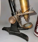 Antique Brass   Cast Iron Microscope Really Well Made Brass Microscope   1800s