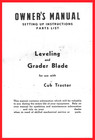 Ih Early 47 Only International Mccormick Cub Leveling   Grader Blade Snow Plow