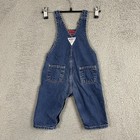 Vtg Oshkosh B   gosh Vestbak Flannel Lined Denim Bib Overalls Baby 18m Made In Usa