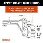 Curt Hd Adjustable Trailer Hitch Ball Mount W  Dual-ball  2 5  Shank  20 000 Lbs