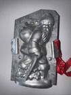 Antique Christmas Candy Chocolate Mold Of Santa With Walking Stick 5 25  Tall