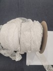 Vintage White Wave Scalloped Galloon Lace Trim 1 75  Wide  150 Yard Roll Lot 129