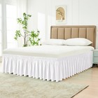 Bed Skirt Wraparound Elastic White 18in Drop Twin Twin Xl Easy Fit Bedding