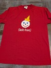 Vtg Y2k Jack In The Box  jack s Back  Double-sided Shirt Sz L Red Fast Food