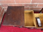 Vintage Hand Made Accordion Fold Out 3 Tier Wooden Sewing Box Wood