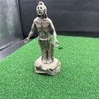 Vintage Native American Pewter Statue Philip Kraczkowski  oh Great Spirit  1972