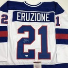 Autographed signed Mike Eruzione White Team Miracle On Ice 1980 Jersey Jsa Coa