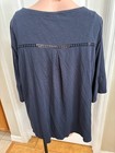 J Jill Blue Blouse T Shirt Long Sleeve Size 2x Tunic