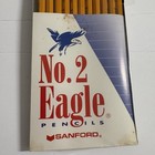 Vintage Sanford No 2 Eagle Yellow Pencils Nos Set Of 11 Unsharpened