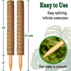 2 Pack 21 Inch Moss Poles  Stackable Pole For Plants 2 Pack 21in  Brown 