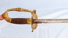 19th C Gilt Bronze French Officer Epee Sword Ebony Grip Napoleon Battle War