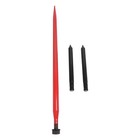 Steel Hay Bale Spear Quick Attach Square W 2 Stabilizers   Sleeves Spike Fork