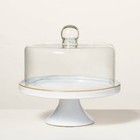 Stoneware   Glass Covered Cake Stand Cream - Hearth   Hand With
