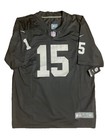 Fernando Mendoza Lv Raiders Game Jersey Black Silver Home  15 L Heat Pressed 