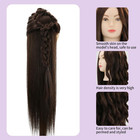 22  Mannequin Head With 70  Real Human Hair     Dark Brown   4  Cosmetology Traini