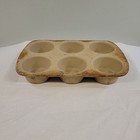 Pampered Chef Stoneware  Muffin Cupcake Pan 6 Cup Family Heritage Collection