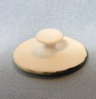 Antique Porcelain Button   Hand Painted Red   Pink Roses  1  1 16 Inch Stud Back