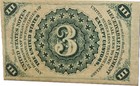 1863 Three Cent Fractional Currency 3c Third Issue - Fr 1226  About Unc 53