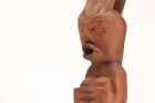 Antique Early Carved Tlingit Haida Totem Pole Pacific Northwest Coast 12  Tall 