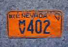 Rare 1961 Nevada Moving Van License Plate   402