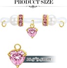 D bella Fake Nipple Rings Non Piercing Jewelry Bells Dangle Heart Pink