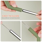 6 Pcs Stainless Steel Drinking Straws With Silicone Tips For Tumblers Mason Jars