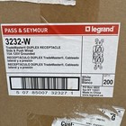 Case Of 200 Legrand 3232w Duplex Outlets 15 Amp 125 Volts  white   20 X 10 Packs