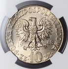 1968 Poland 10 Zlotych Coin  Ngc Ms 66
