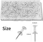 150 Pcs Clear Push Pins  Standard Thumb Tacks Steel Point And Plastic Head  Push