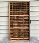 Antique Wooden Printers Drawer J14 Hamilton Letterpress Type Shadow Box 32 x 16 