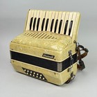 Vintage Crucianelli Accordion Made In Italy Cream Pearl Keys Straps -works