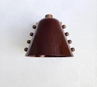 Bold Cone Brass Wall Sconce Wine Shade With Rivet Accents Handcrafted Wall Lamp