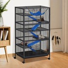 Metal Small Animal Cage  59  H Ferret Cage W lockable Wheels  Deluxe Chinchilla