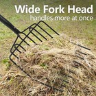 10-tine Pitch Fork For Gardening  Heavy Duty With 45  Fiberglass Handle