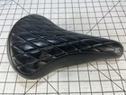 Vintage Old School Bmx Bicycle Saddle Seat Black Diamond Quilted Molded Nylon 6